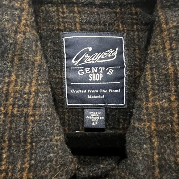 Grayers Clothiers Men's Sz S Wool Blend Sport Coat In Heather Charcoal Brown - Picture 4 of 10